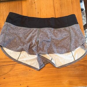 Lululemon Athletica Gray and Black speed short Shorts
